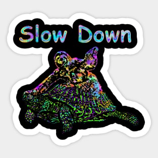 Sloth and Turtle Slow Down Sticker